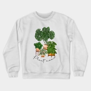 Plant Mama, House Plants Collection Illustration Crewneck Sweatshirt